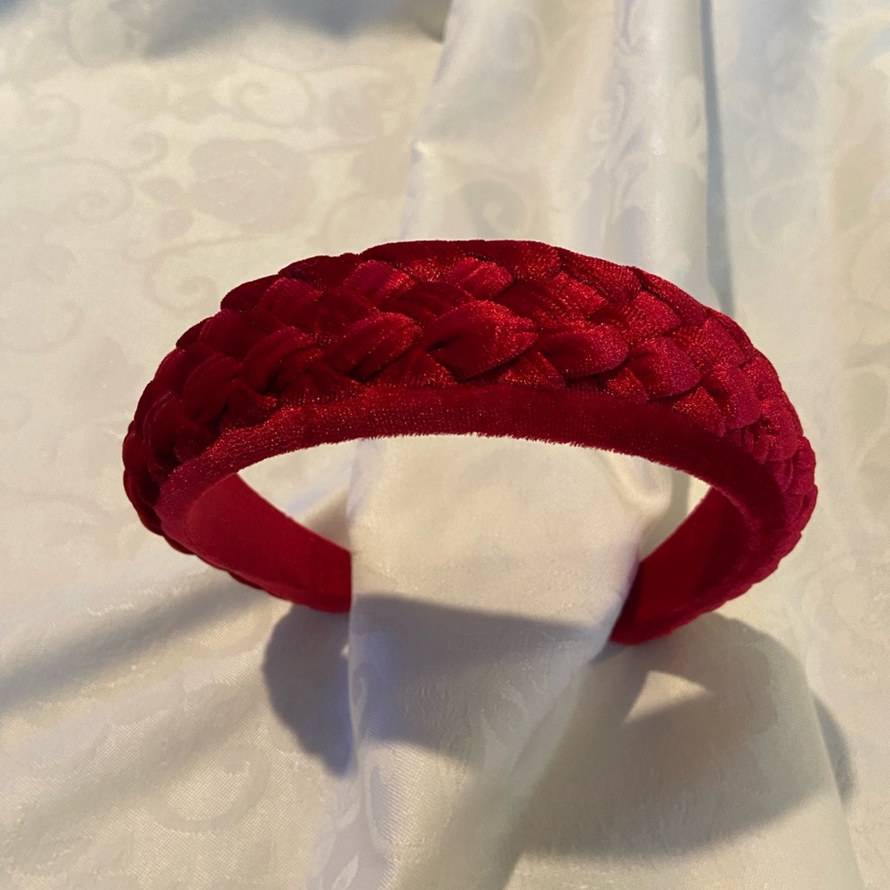 NWT Plush Red Velvet Headband